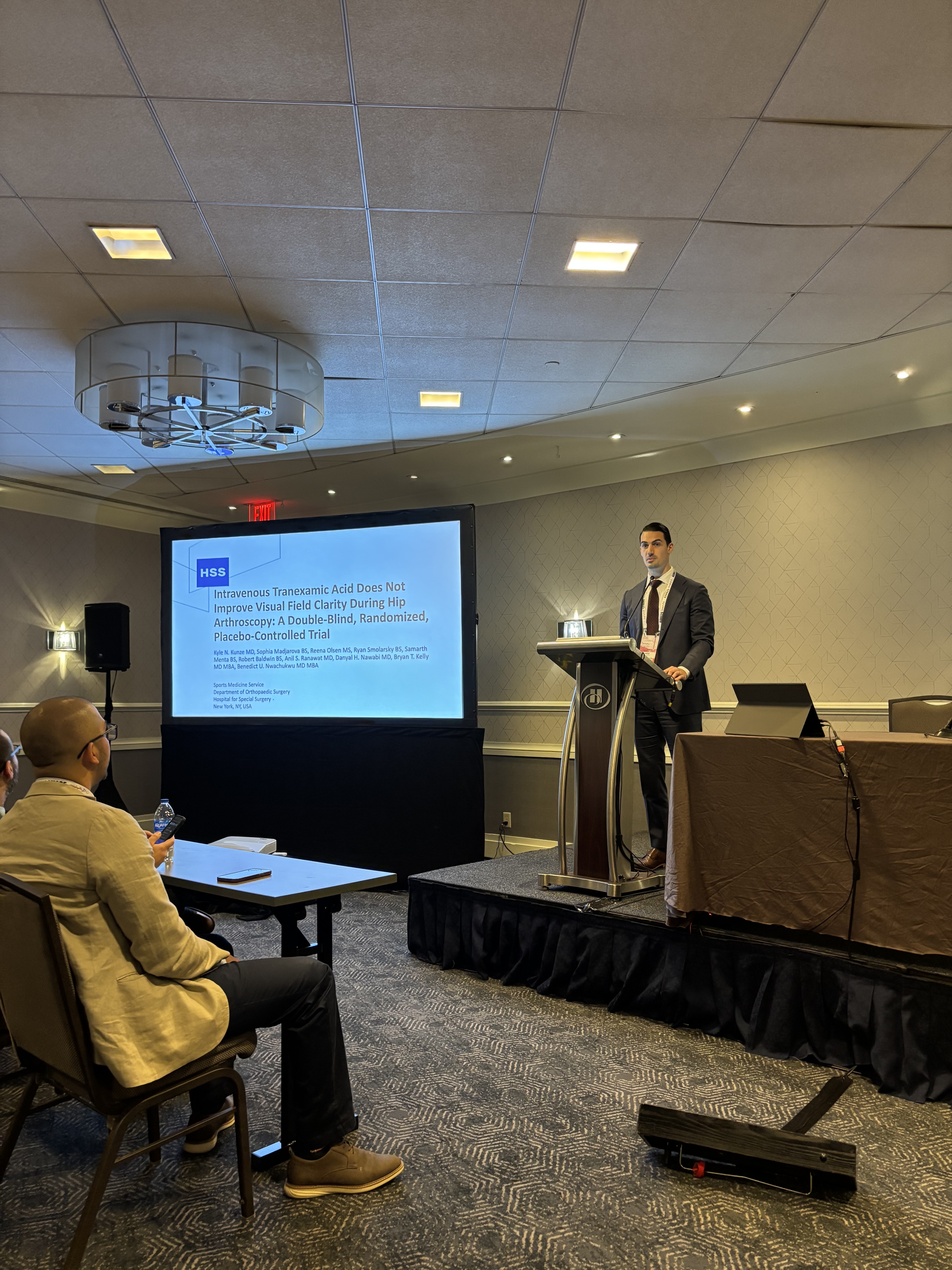 Dr. Kunze presenting research