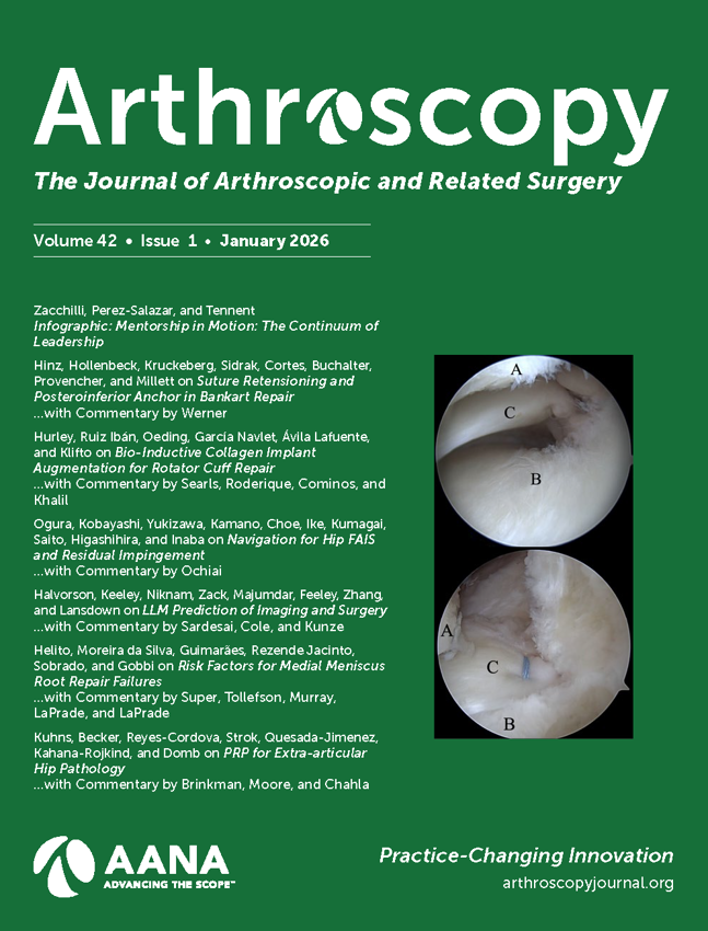Arthroscopy: The Journal of Arthroscopic and Related Surgery cover